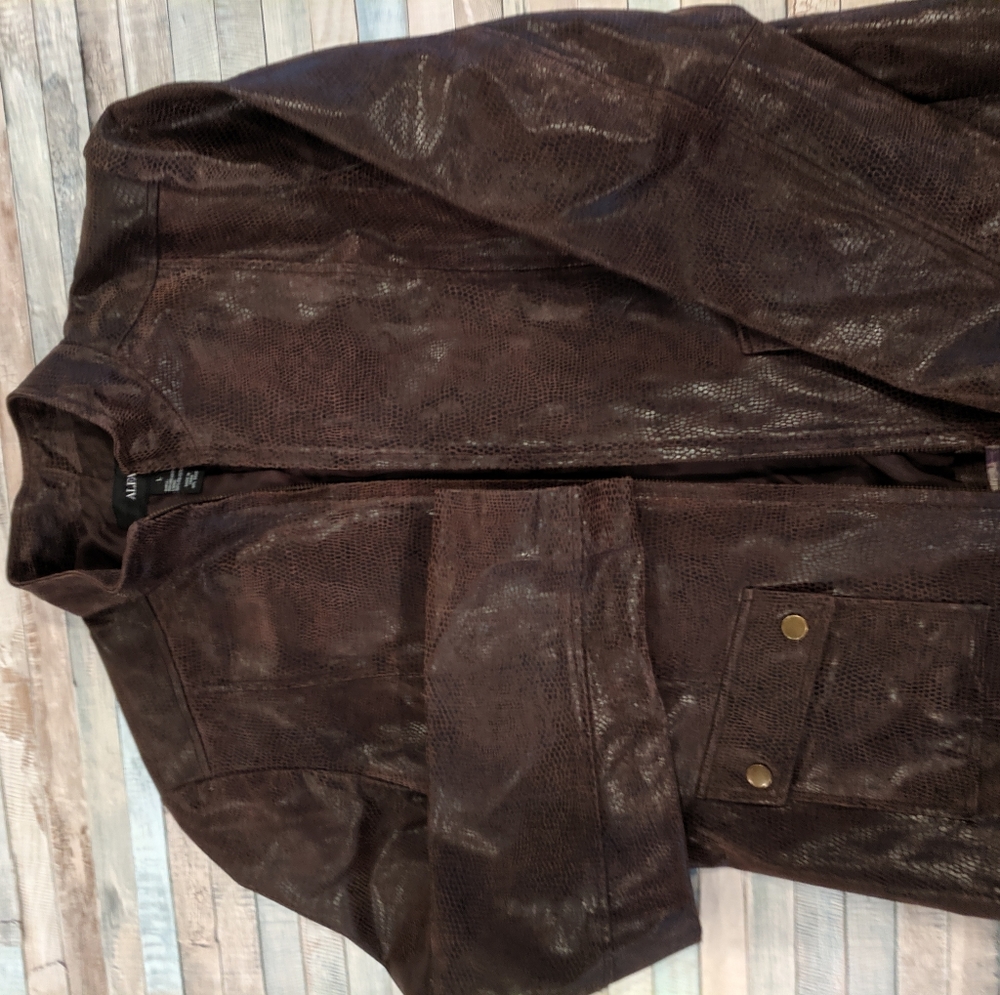 Alfani brown leather jacket